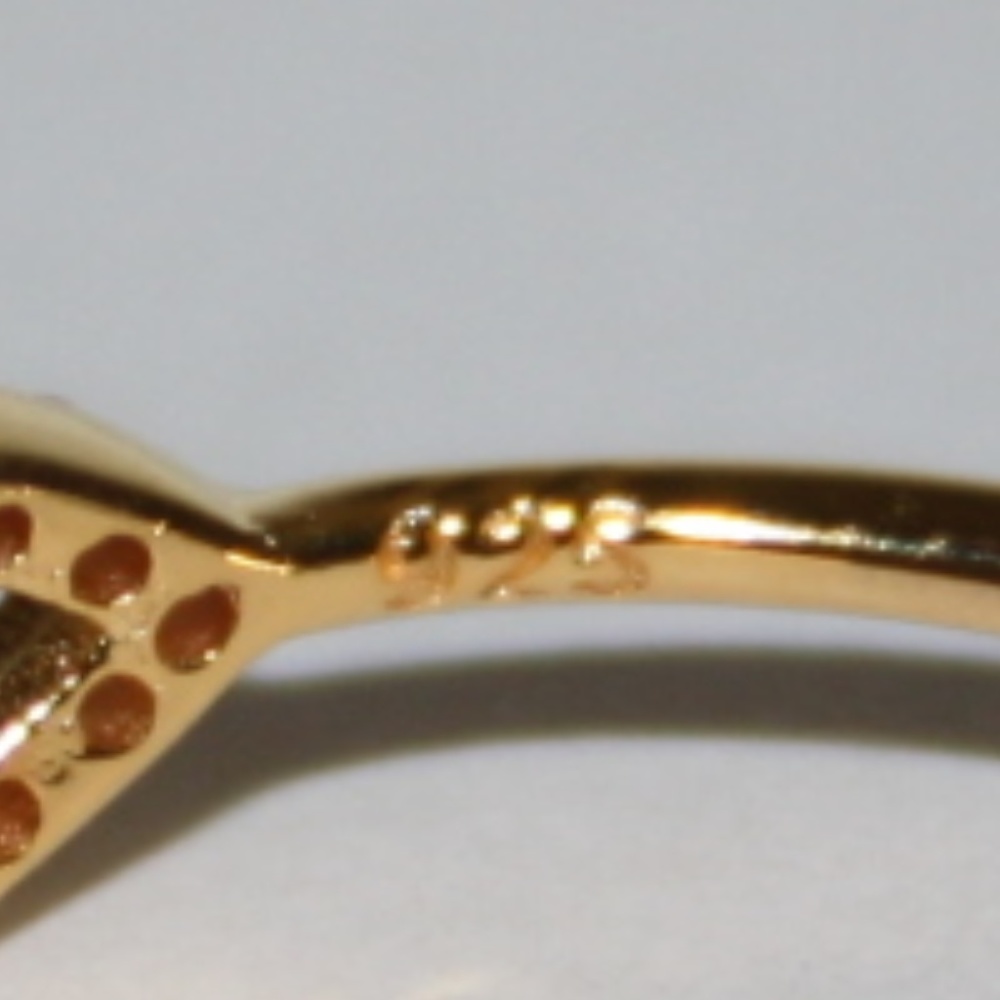 .925 Sterling Silver gold Evil Eye CZ ring NWT - Picture 5 of 5
